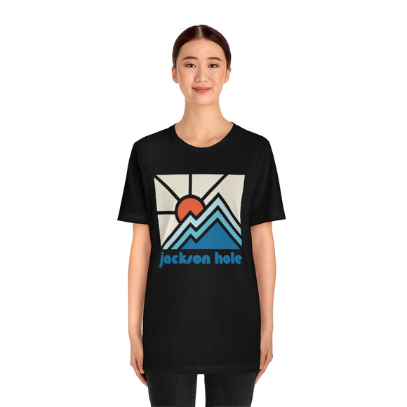 Jackson Hole Shirt, Wyoming Retro T-Shirt, Colorful Wyoming tee, Jackson Hole Mountain Shirt
