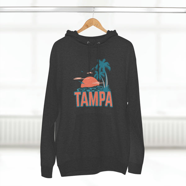 Premium Tampa, Florida Hoodie - Palm Tree Unisex Sweatshirt