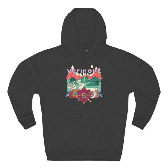 Premium Vermont Hoodie - Boho Unisex Sweatshirt