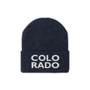 Colorado Beanie - Adult Embroidered Two Line Colorado Knit Hat-13