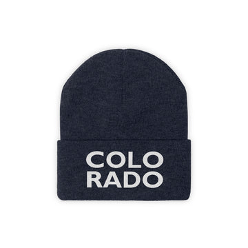 Buy true-navy Colorado Beanie - Adult Embroidered Two Line Colorado Knit Hat