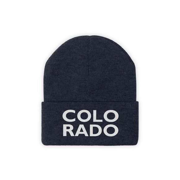Colorado Beanie - Adult Embroidered Two Line Colorado Knit Hat