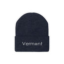Vermont Knit Beanie - Adult Embroidered Snowflake Vermont Knit Hat-1
