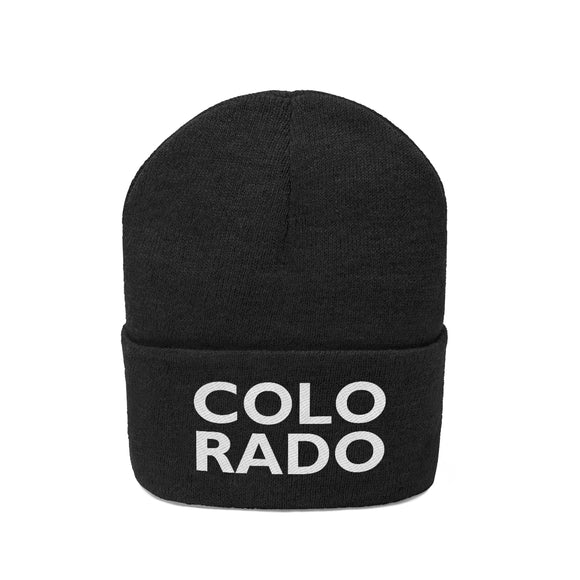 Colorado Beanie - Adult Embroidered Two Line Colorado Knit Hat
