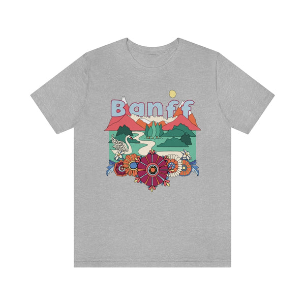 Banff T-Shirt - Retro Mountain / Hippie Style Banff, Canada Shirt