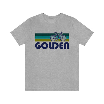 Buy athletic-heather Golden T-Shirt - Retro Mountain Bike Adult Unisex Golden, Colorado T Shirt
