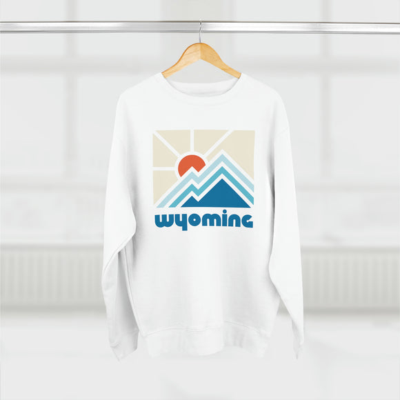 Premium Wyoming Crewneck Sweatshirt - Retro Unisex Sweatshirt
