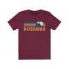 Bozeman, Montana T-Shirt - Retro Mountain Adult Unisex Bozeman T Shirt