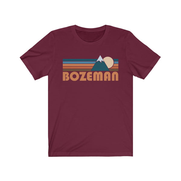 Bozeman, Montana T-Shirt - Retro Mountain Adult Unisex Bozeman T Shirt