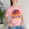 Beach Bum T-Shirt - Retro Palm Tree Unisex Beach Bum Shirt
