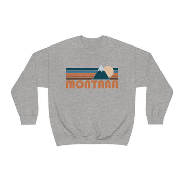 Buy sport-grey Montana Sweatshirt - Retro Mountain Unisex