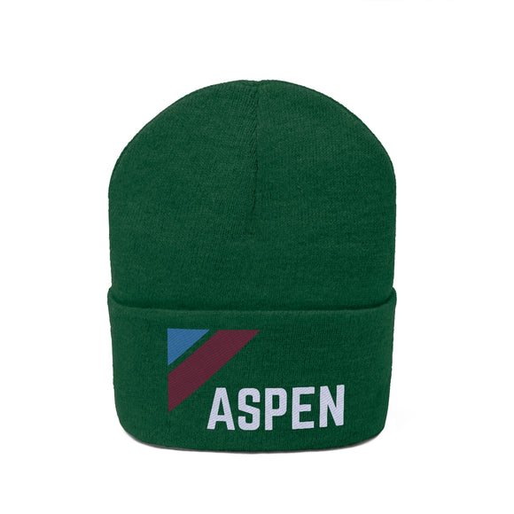 Aspen, Colorado Beanie - Adult Embroidered Retro Aspen Knit Hat