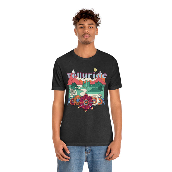 Telluride Shirt, Colorado Retro T-Shirt, Hippie Style Colorado tee, Telluride Mountain Shirt
