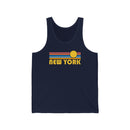 New York, New York Tank Top - Unisex New York Tank Top Retro Sun-1