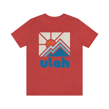 Buy heather-red Utah Shirt, Utah Retro T-Shirt, Colorful Utah tee, Utah Mountain Shirt
