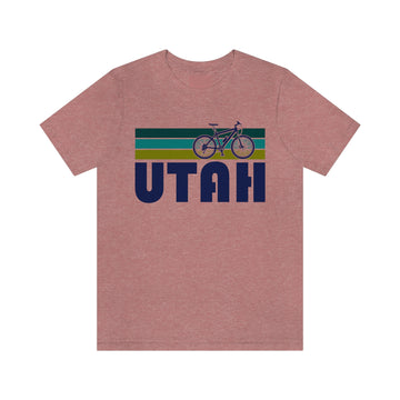 Buy heather-mauve Utah T-Shirt - Retro Mountain Bike Adult Unisex Utah T Shirt