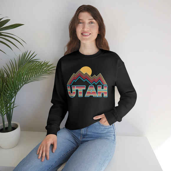 Utah Sweatshirt Mountain - Retro Unisex Mountain