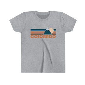 Colorado Youth T-Shirt - Retro Mountain Colorado Kid's TShirt