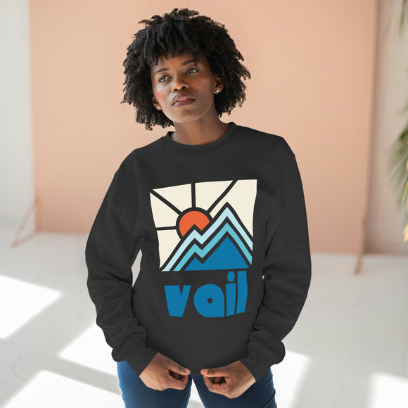 Premium Vail, Colorado Crewneck Sweatshirt - Retro Unisex Sweatshirt