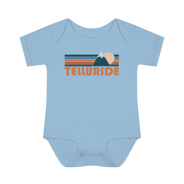 Telluride Baby Bodysuit - Retro Mountain Telluride, Colorado Baby Bodysuit