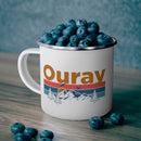 Ouray, Colorado Camp Mug - Mountain Sunset Enamel Campfire Ouray Mug-1