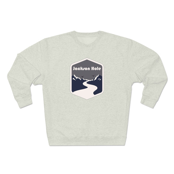 Premium Jackson Hole, Wyoming Crewneck Sweatshirt - Retro Unisex Sweatshirt