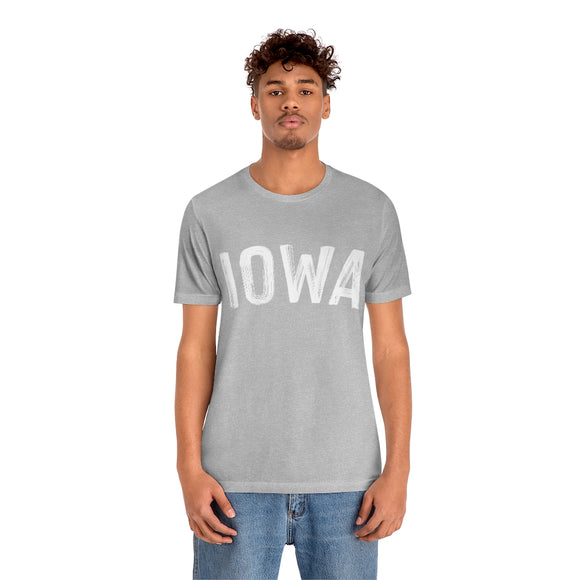 Iowa T-Shirt - Paint Text Unisex Iowa Shirt