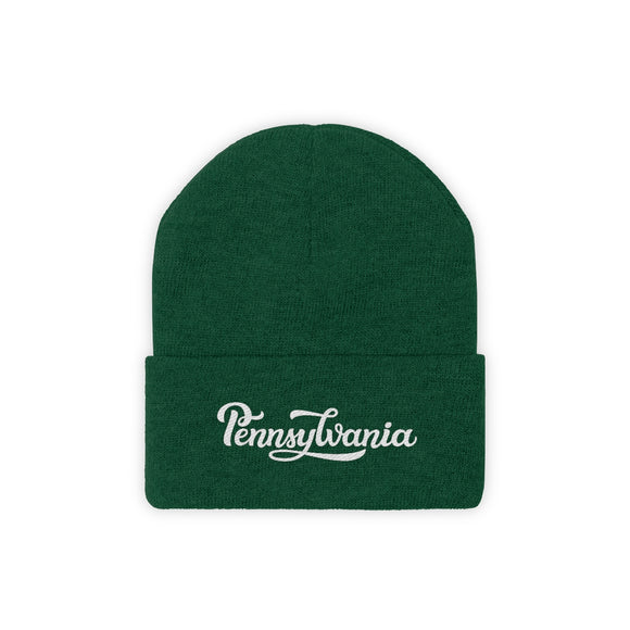 Pennsylvania Beanie - Adult Hand Lettered Embroidered Pennsylvania Knit Hat