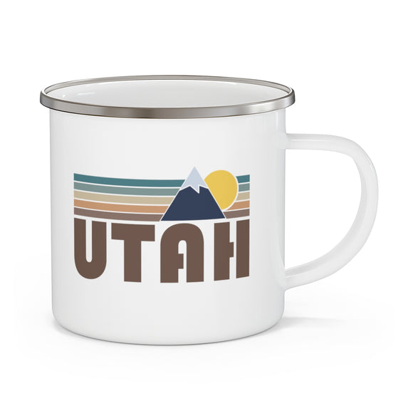 Utah Camp Mug - Retro Enamel Camping Utah Mug