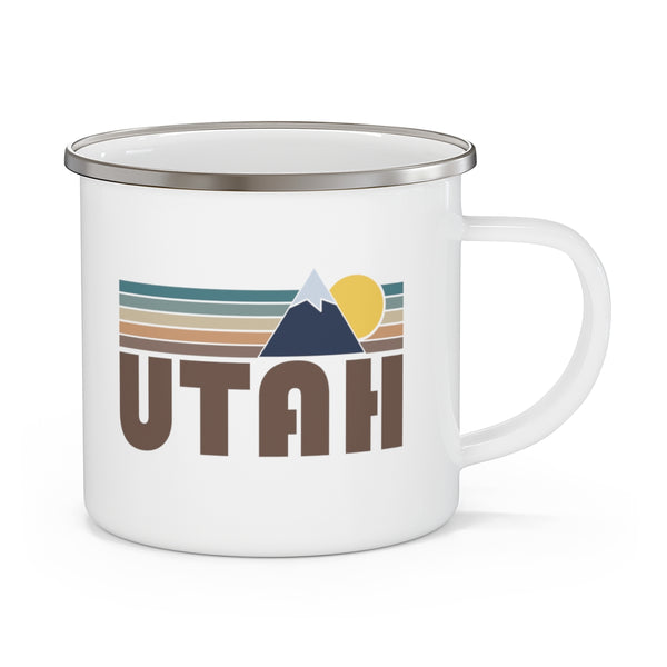 Utah Camp Mug - Retro Enamel Camping Utah Mug