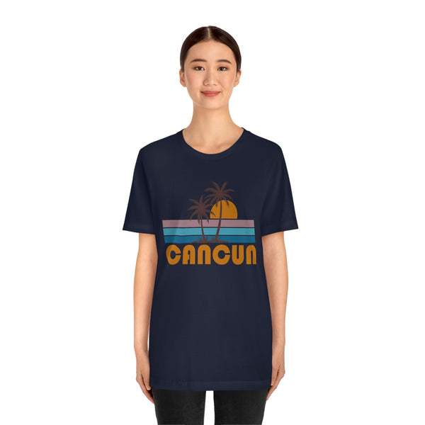 Cancun, Mexico T-Shirt - Retro Palm Tree Unisex Cancun Shirt