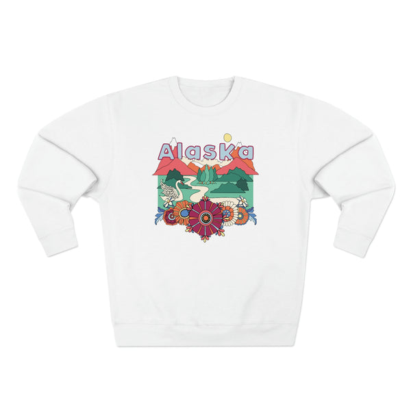 Premium Alaska Crewneck Sweatshirt - Retro Unisex Sweatshirt