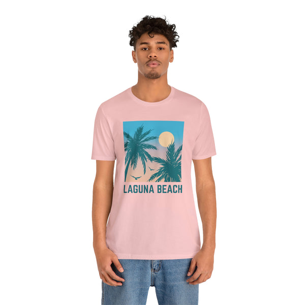 Laguna Beach, California T-Shirt - Retro Palm Tree & Beach Unisex Laguna Beach Shirt