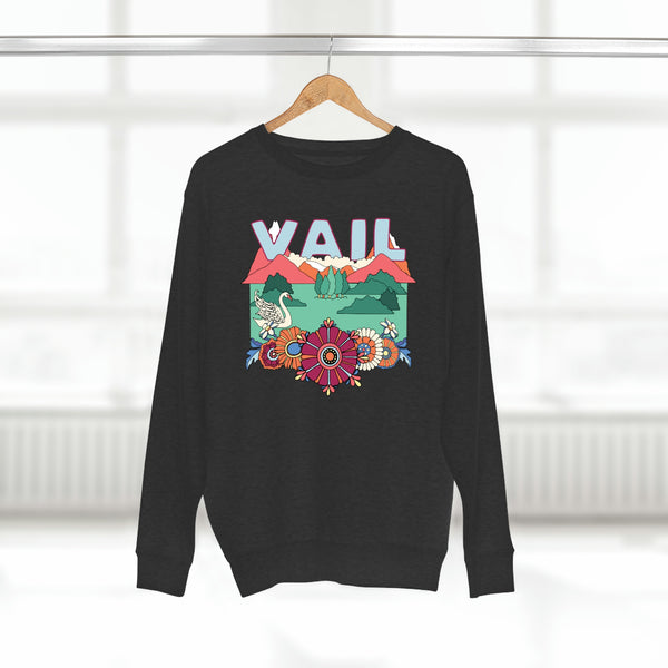 Premium Vail, Colorado Crewneck Sweatshirt - Retro Unisex Sweatshirt