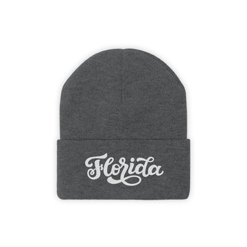 Florida Beanie - Adult Hand Lettered Embroidered Florida Knit Hat