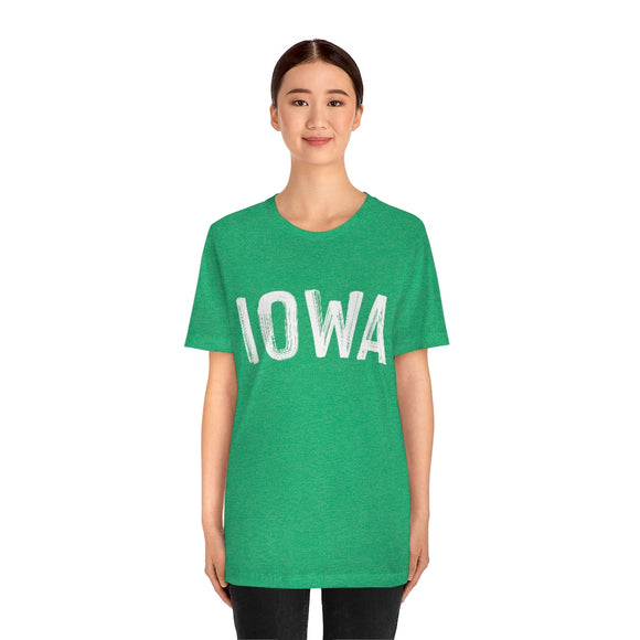 Iowa T-Shirt - Paint Text Unisex Iowa Shirt