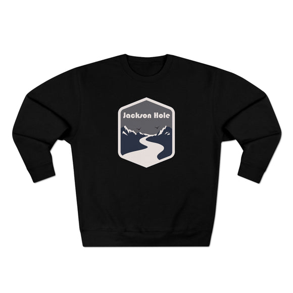Premium Jackson Hole, Wyoming Crewneck Sweatshirt - Retro Unisex Sweatshirt