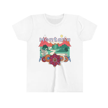 Montana Youth T-Shirt - Boho Montana Kid's TShirt - 0