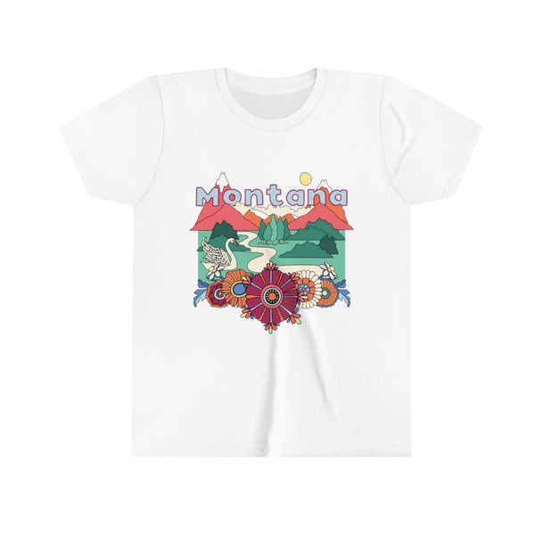 Montana Youth T-Shirt - Boho Montana Kid's TShirt