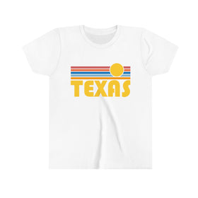 Texas Youth T-Shirt - Retro Sun Texas Kid's TShirt