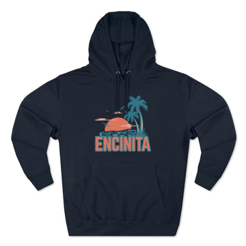 Buy navy Premium Encinitas, California Hoodie Hoodie - Palm Tree Unisex Sweatshirt
