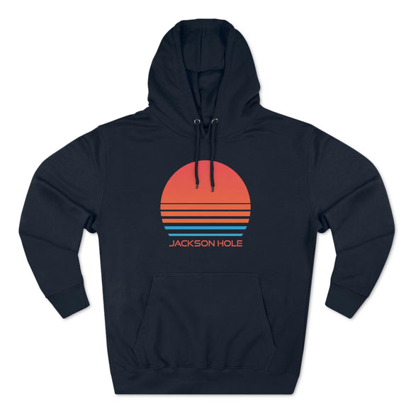 Premium Jackson Hole, Wyoming Hoodie - Retro 80s Unisex Sweatshirt