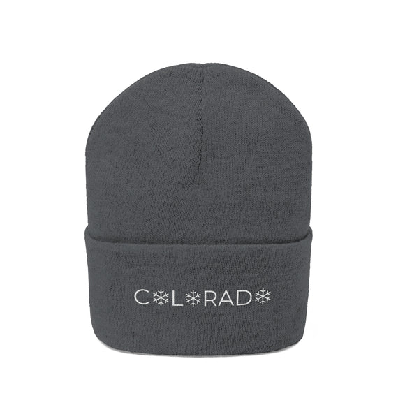 Colorado Beanie - Adult Embroidered Colorado Flag Knit Hat