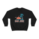 San Jose, California Sweatshirt - Unisex Retro Palm Tree Crewneck San Jose Sweatshirt-19