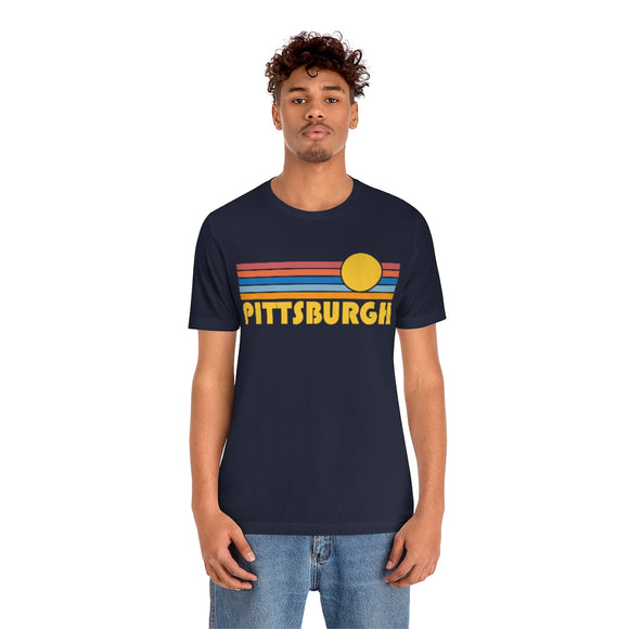 Pittsburgh, Pennsylvania T-Shirt - Retro Sun Unisex Pittsburgh T Shirt