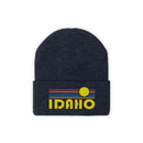Idaho Beanie - Adult Embroidered Retro Sunset Idaho Knit Hat-9