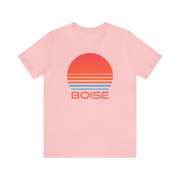 Buy pink Boise, Idaho T-Shirt - Retro 80s Unisex Boise Shirt