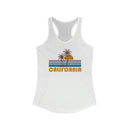 California Women's Tank - Retro Palm Tree Women's Racerback California Tank Top-1