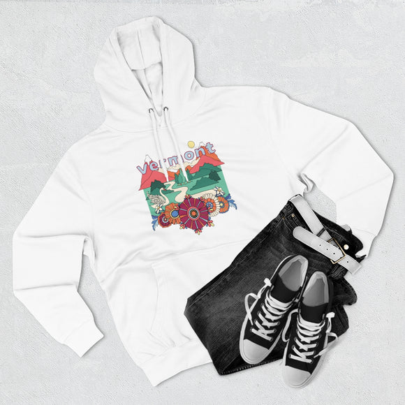 Premium Vermont Hoodie - Boho Unisex Sweatshirt