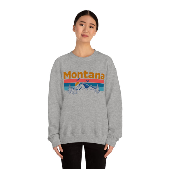 Montana Sweatshirt - Mountain & Birds Unisex